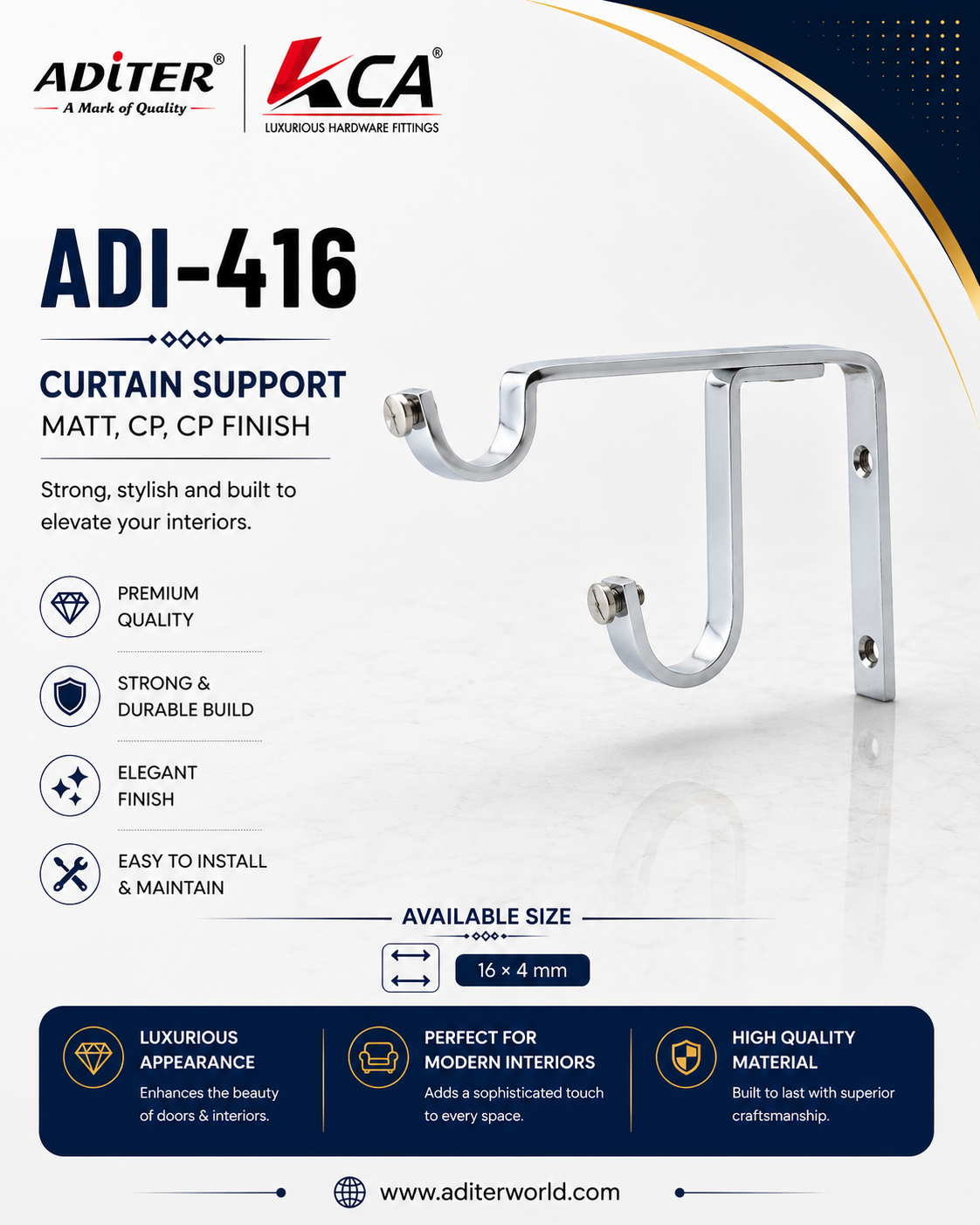 ADI-416 CURTAIN SUPPORT