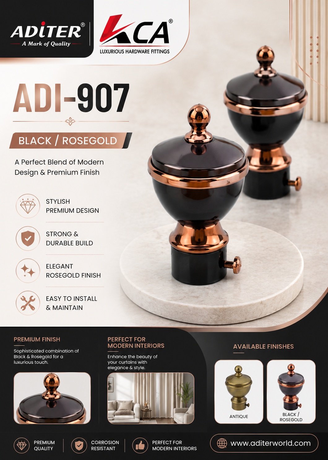 ADI-907 BLACK ROSEGOLD