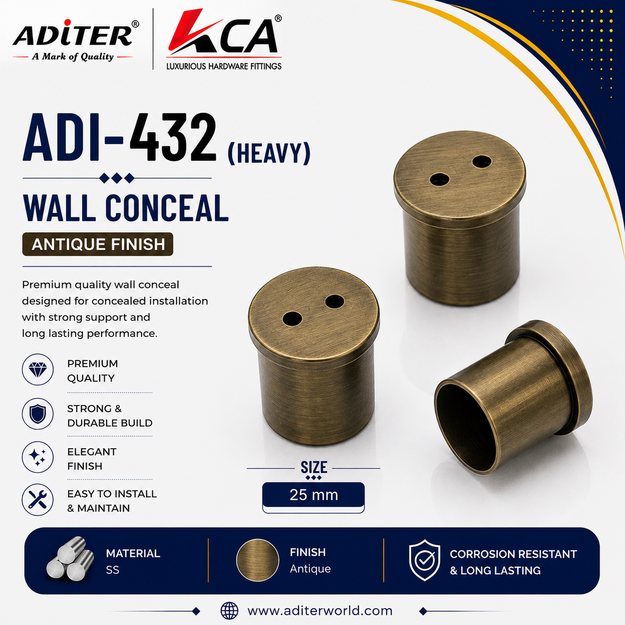 ADI-432 [HEAVY] WALL CONCEAL ANTIQUE 