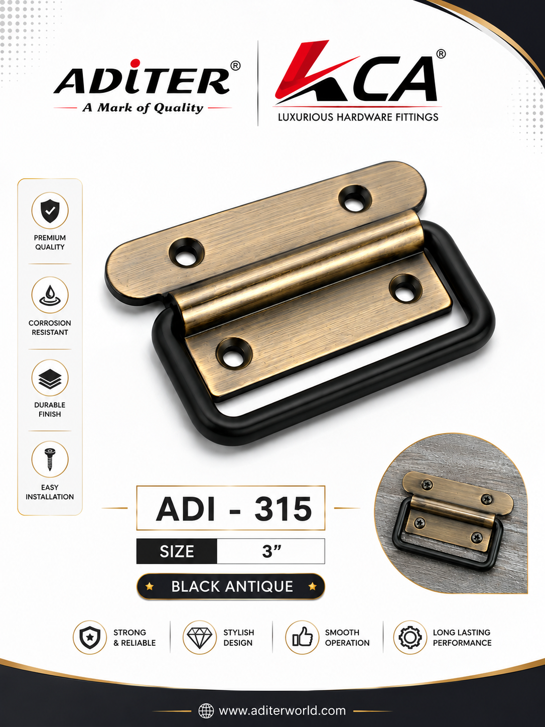 ADI-315 BLACK ANTIQUE