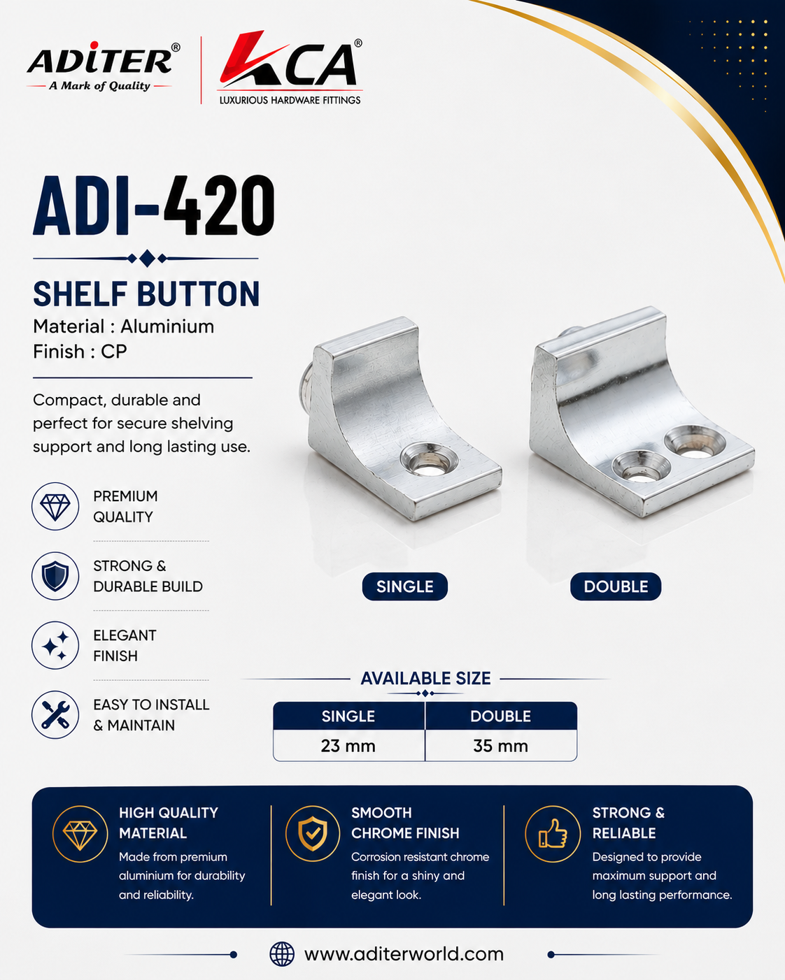  ADI-420SHELF BUTTON