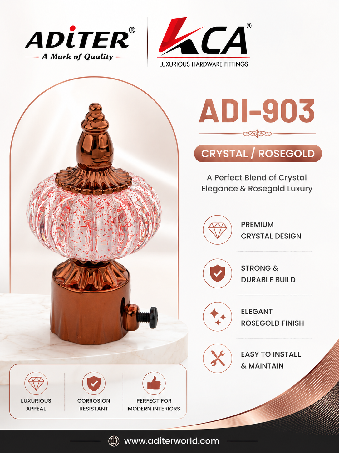 ADI-903 CRYSTAL ROSEGOLD