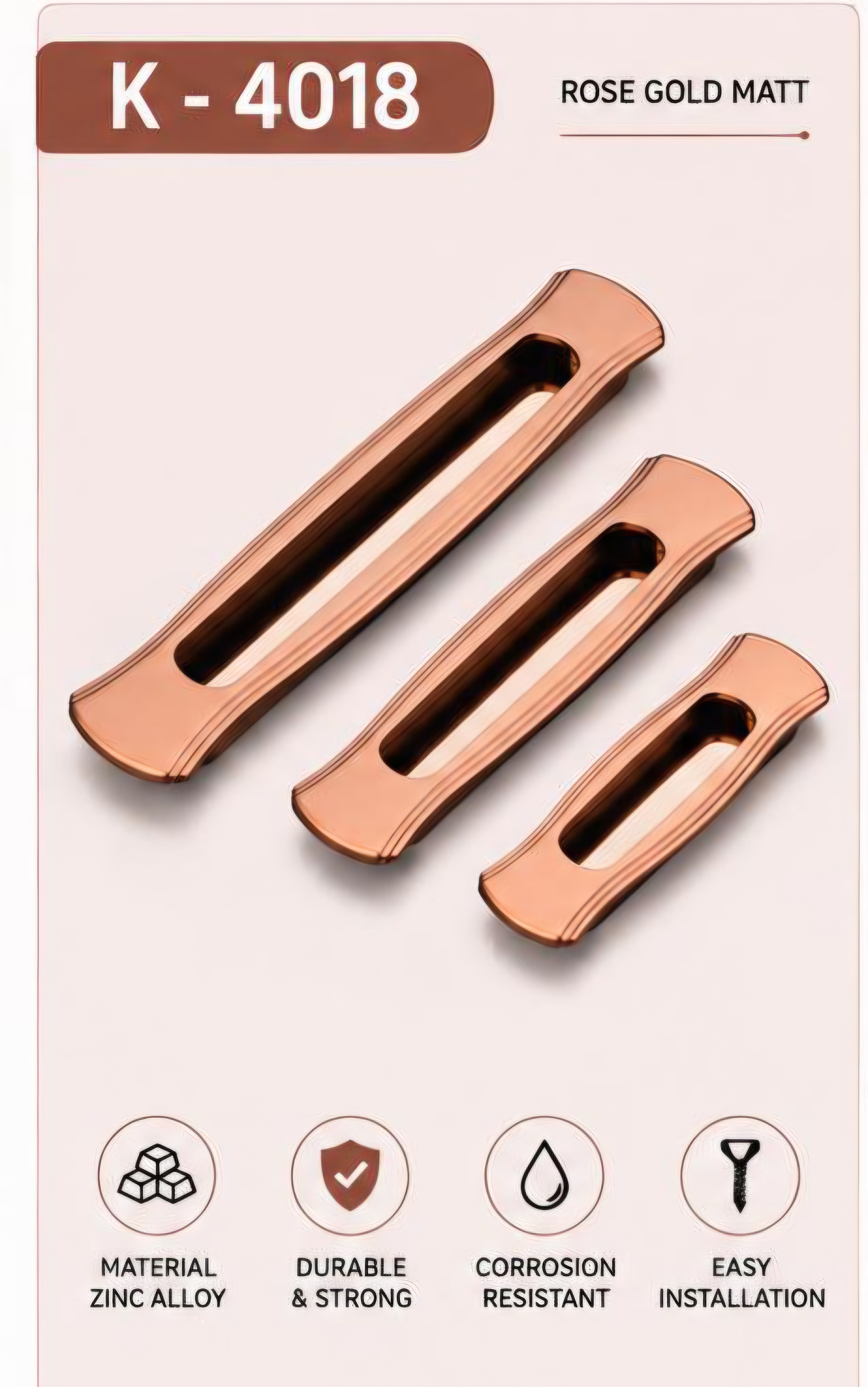 K-4018 ROSE GOLD MATT