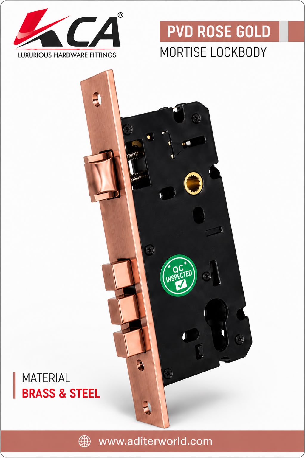 MORTISE LOCKBODY PVD  ROSE GOLD