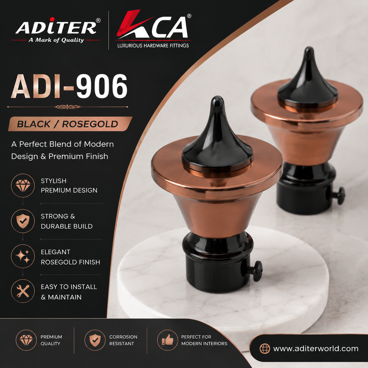 ADI-906 BLACK ROSEGOLD