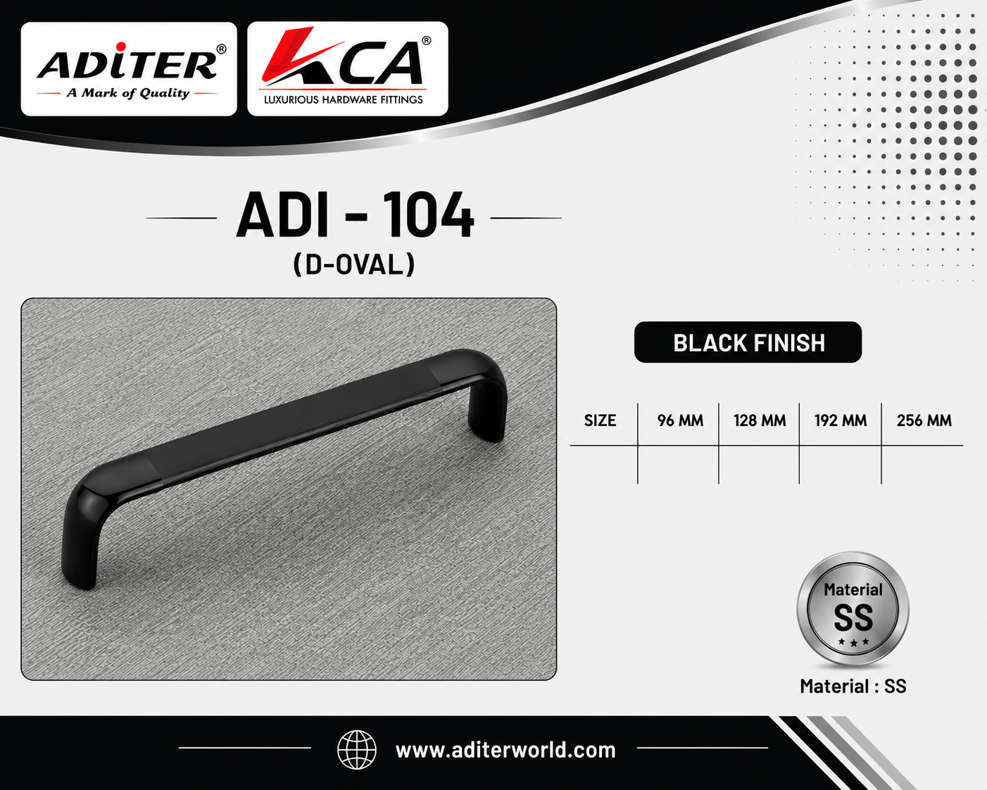 ADI-104 BLACK [D-OVAL]