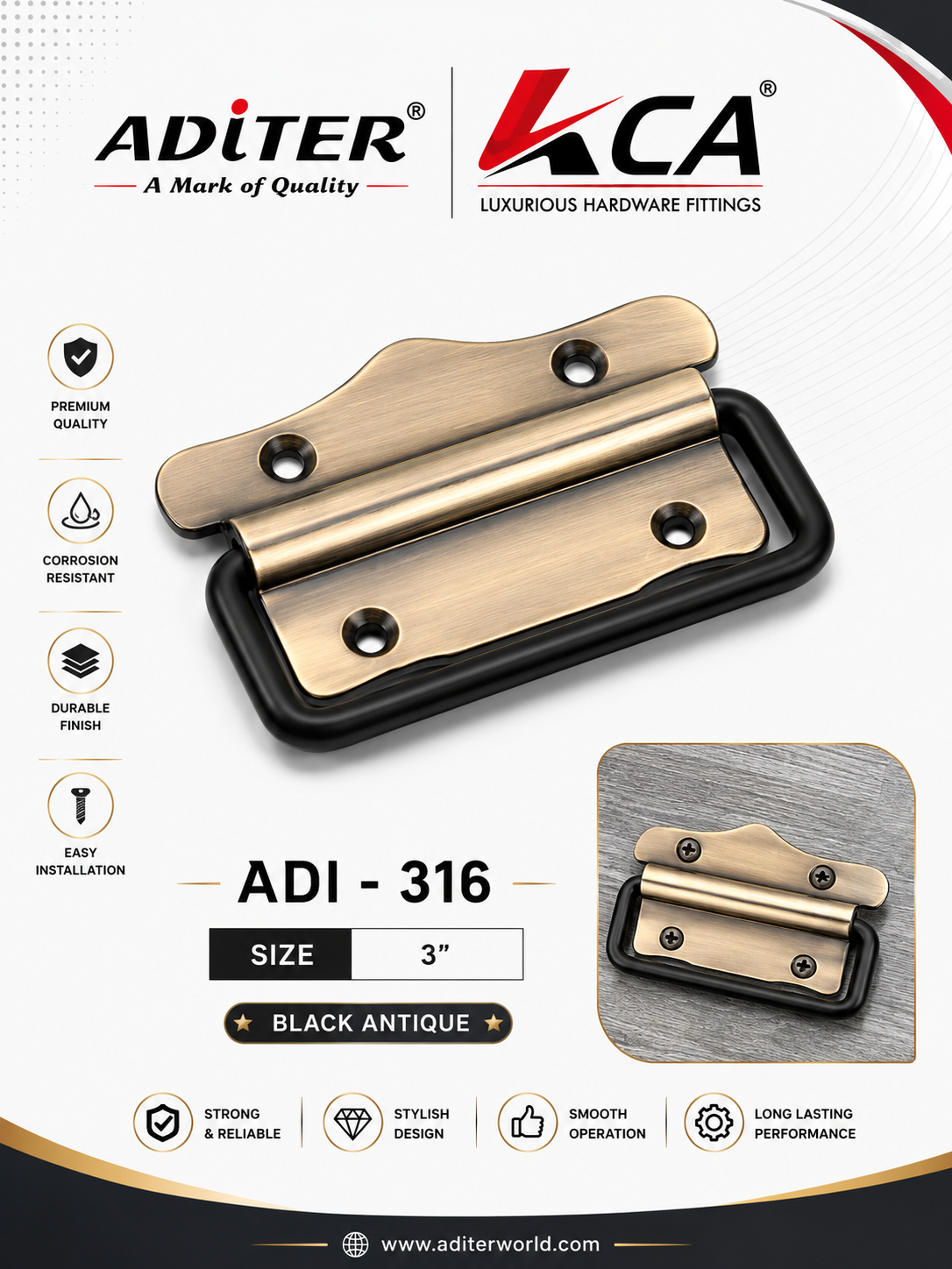 ADI-316 BLACK ANTIQUE